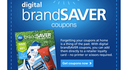 P&G 'Digital brandSaver Coupons' Email